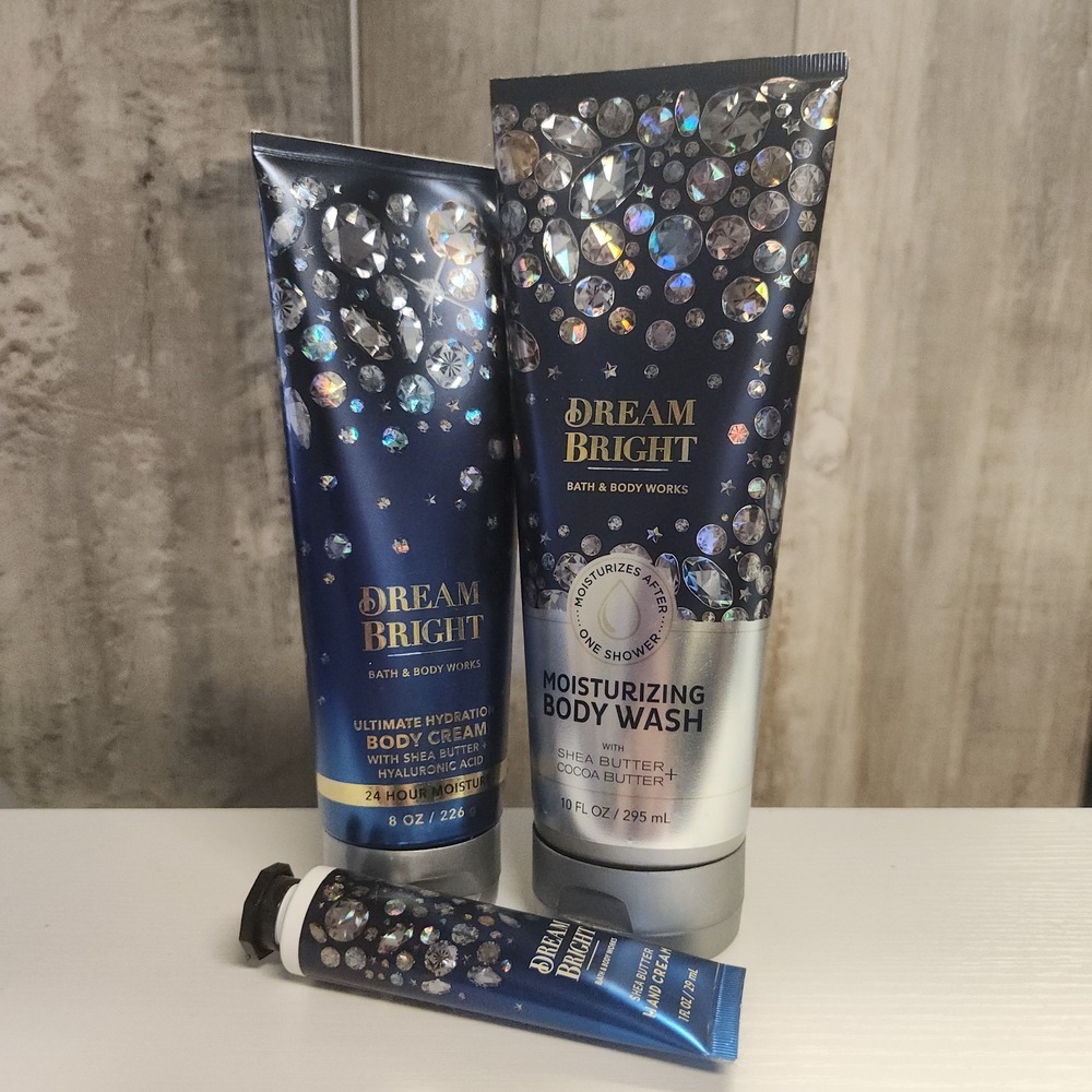 Bath & Body Works Dream Bright Moisturizing Body Wash Body Cream &Hand Cream NEW